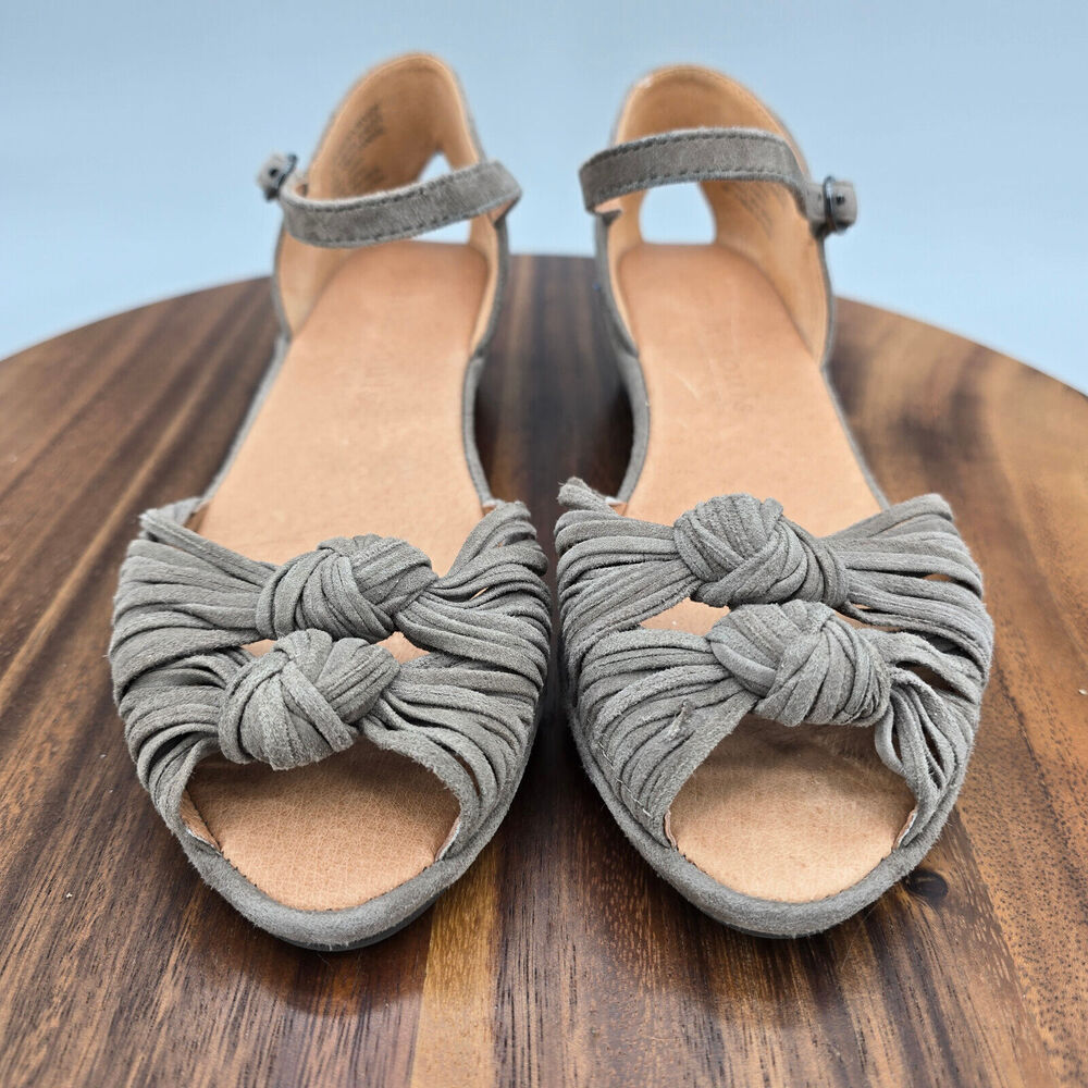 Gentle Souls Gray Suede Sandals - Picture 2 of 9